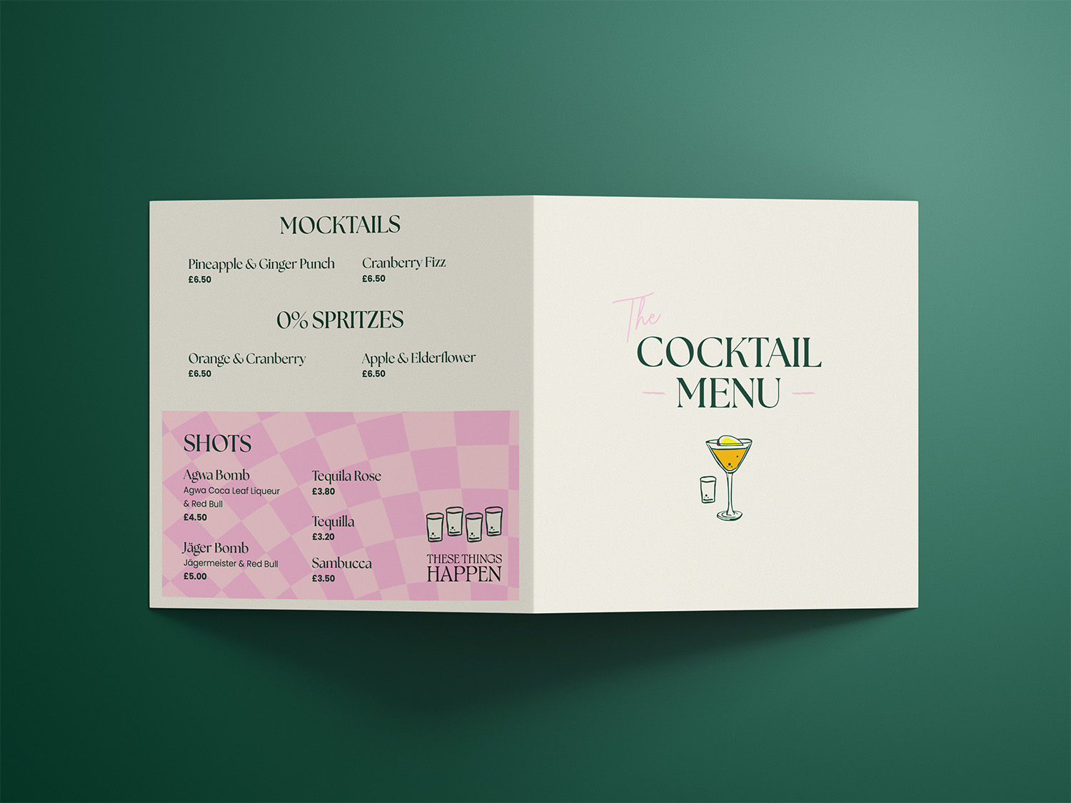 TTH - Cocktail Menu front