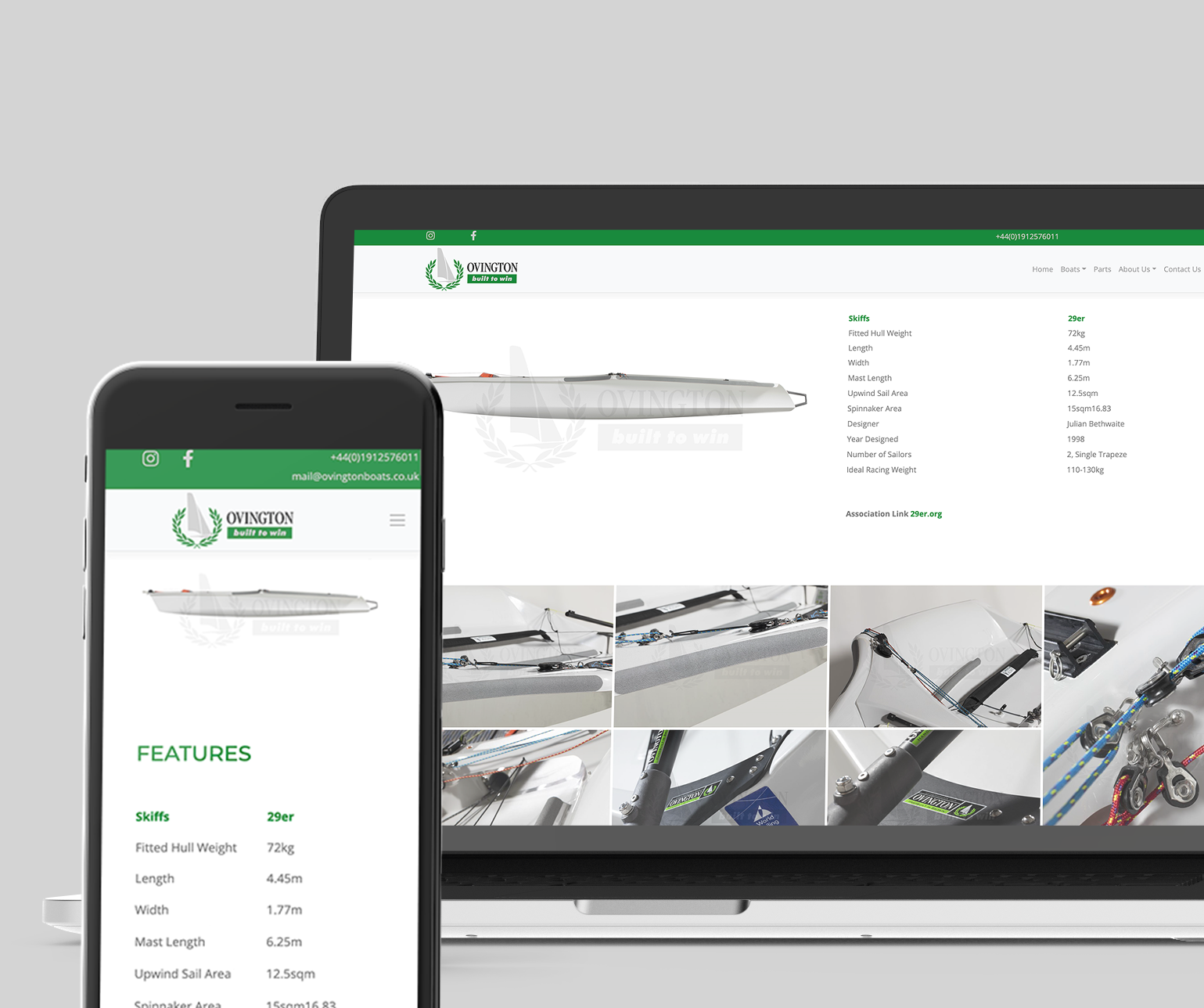 Ovington Boats Website